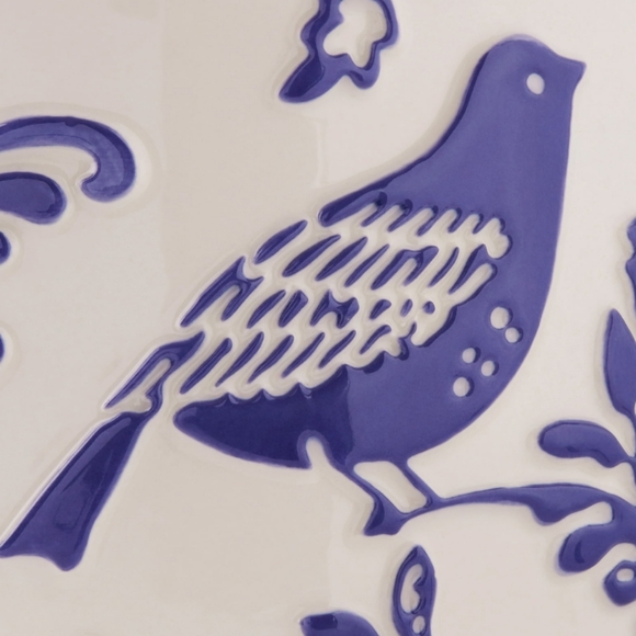 ❤️ New Mazie Bird 8" Cobalt Ceramic Planter from Pioneer Woman - Picture 2 of 8